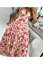 Women's Patterned Viscose Dress with Elastic Strap