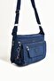 Ultra Lightweight Waterproof Multi Pocketed Shoulder Bag Blue (Model: 571-5D) - 5