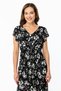 Black Chiffon Midi Dress - Floral Detail - 4