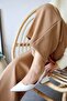 Blush White Matte Leather Pointed Toe Short Block Heeled Women's Shoes - 3