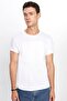 White Crew Neck T-Shirt - 100% Cotton, Soft Texture, Printed Slim Fit - 2