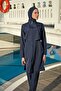 Remsa Front Covered Parachute Full Covered Hijab Swimsuit R030 Nuray Dark Navy Blue - 3
