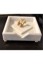 Decorative Natural Marble Napkin Holder Square - 4