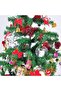 Transparent Mica Globe - Christmas Pine Tree Ornament - 1 Hanging Plastic Ball - 10 cm - 5