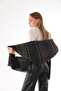 Women's Soft Textured Black-beige Plaid Scarf - 3