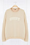 Beige Oversize/Wide Cut Embossed Printed Unshaded Sweatshirt Tmnaw25Sw00046 - 7