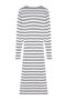 Gri Midi Triko Basic Çizgili Elbise TWOAW23EL00018 - 7