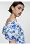 Dress printed with balloon sleeves - 5