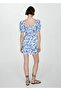Dress printed with balloon sleeves - 4