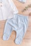 Bow Tie Collar Detailed Cotton 5 Piece Baby Boy Hospital Outlet Baby Set - 3