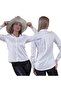 White Lightweight Flowing Back Gusseted Satin Woven Women's Shirt - 8