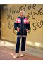 Zippered Hijab Tracksuit Set - Double Model449