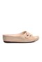 Beige Gel Sole Wedge Sole Women's Slippers