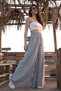 Rose's Boutiqe - Women's Gray Linen Trousers, Wide Belt and Loose Leg - 3