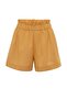Camel Linen Şort - 4