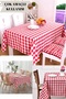 Picnic Set Red Picnic Cloth Large Size Cloth Tablecloth 170x170 Cm with 2 Cushions Gift (40x40cm) - 2