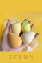 4-Piece Makeup Sponge Set with Stand Mixed Color - 3