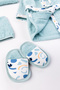 4-Piece Cotton Baby Towel Bathrobe Set with Teddy Bear Figure - 6
