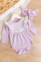 Baby Girl Jumpsuit with Laced Bandanas Baby Snap Bodysuit