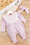 Baby Girl Jumpsuit with Laced Bandanas