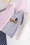Angel Embroidered Hooded Vest 3 Piece Baby Girl Set - 4