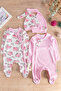 Baby Girl Two-Piece Long Sleeve Romper Set