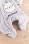 Welsoft Plush Girl/Boy Baby Jumpsuit with Cat Figure - 3