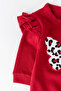 Butterfly Embroidered Leopard Patterned 2-Piece Long Sleeve Cotton Baby Girl Jumpsuit Set - 5