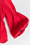 Baby Girl Coat with Balloon Sleeves and Collar - 4