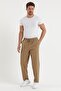 Men's Stone Color Regular Linen Trousers - 6