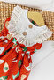 Scalloped Bird Patterned Summer Baby Girl Jumpsuit - 3
