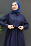 Capes Drawstring Dress Navy Blue - 5
