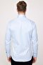 Modern Slim Fit Long Sleeve Plain Satin Cotton Men's Blue Shirt - 5