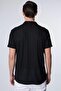 Men's Slim Fit Short Sleeve Knitted Texture Armur Patterned Summer Black Shirt - 5