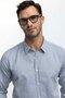 Modern Slim Fit Long Sleeve Cotton Easy-Iron Dobby Men's Gray Shirt - 3