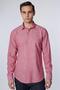 Men's Slim Fit Long sleeve Sleeve %100 Cotton Linen Textured Striped Shirt - 3
