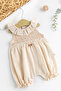 Frilly Collar Laced Summer Muslin Baby Girl Jumpsuit