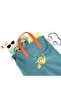 Turquoise Emoji Pattern Waterproof Wet & Dry, Dirty & Clean, Beach & Pool Functional Bag - 4