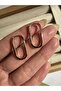 Gold Basic Oval Cut Earrings - 2