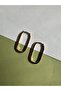 Gold Basic Oval Cut Earrings