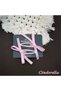 Korean Style Ribbon Bow Model Snap Clip Set Light Pink - Cute Girls' Snap Hair Clip