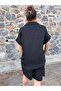 Large Size Linen Shorts and Shirt Set - 8