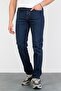 Men's Victor Regular Fit Stretch Fabric Dark Blue Jean Denim Trousers - 3