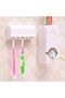 Toothpaste Squeezer Wall Mounted Automatic 5 Piece Brush Holder - 2