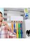 Toothpaste Squeezer Wall Mounted Automatic 5 Piece Brush Holder - 3