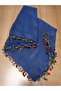 Handmade Crystal Drop Beaded Writing, Cheesecloth Yemeni, Scarf, 4 Edge-Embroidered - 3