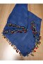 Handmade Crystal Drop Beaded Writing, Cheesecloth Yemeni, Scarf, 4 Edge-Embroidered