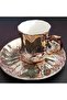 Hand-Painted Porcelain Leaf Design Double Cup Set - 2