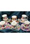 Porcelain Hand-Painted Mavis Six-Piece Coffee Set - 3