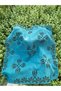 Women's Blue Patterned Cotton Handmade Hair Bandana - 4